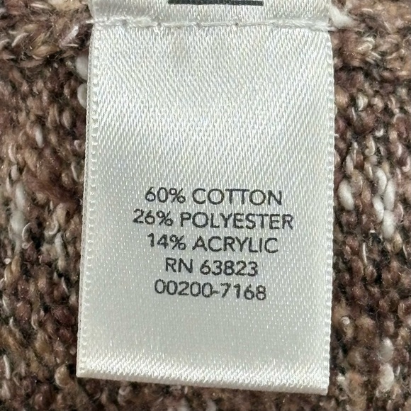 Christopher Banks womens 1X snowflake mocha mousse cowl neck cotton blend soft - Picture 7 of 12